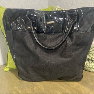 Versace Collection Black Glossy Shoulder Bag